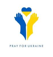 conflit et guerre ukraine - russie. agression russe contre l'ukraine. arrêter la guerre. priez pour l'Ukraine. nous sommes solidaires de l'ukraine vecteur