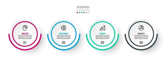 concept d'entreprise de modèle infographique avec option. vecteur