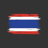 pinceau de drapeau de la thaïlande. drapeau national vecteur