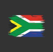pinceau drapeau afrique du sud. drapeau national vecteur