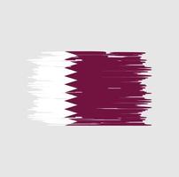 pinceau drapeau qatar. drapeau national vecteur