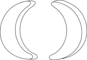 symbole de parenthèses contour doodle pour la coloration vecteur