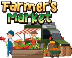 concept de marché aux puces avec marché fermier
