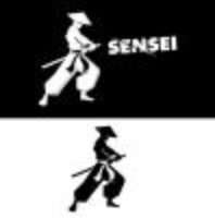 sensei art martial conceptions de logo vecteur