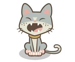 chat mignon dessin animé vecteur