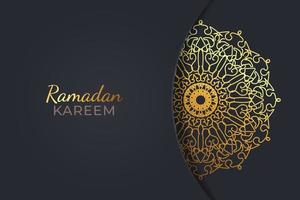 fond de ramadam kareem avec des ornements de mandala. vecteur