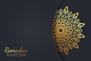 fond de ramadam kareem avec des ornements de mandala. vecteur