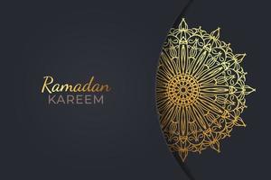 fond de ramadam kareem avec des ornements de mandala. vecteur