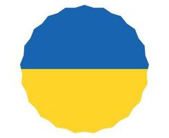 Conception de l'emblème du drapeau de l'ukraine conception d'illustration vectorielle de l'europe nationale vecteur