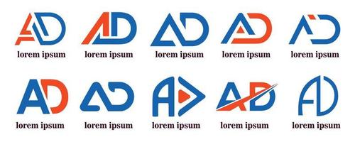 gradient de logo de lettre publicitaire. monogramme d'annonce, conception de symbole d'art de logo vectoriel simple.