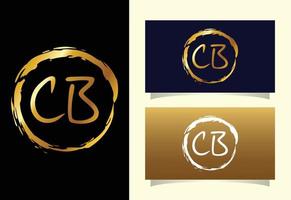 vecteur de conception de logo lettre initiale cb. symbole de l'alphabet graphique pour l'identité de l'entreprise