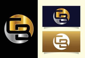 vecteur de conception de logo lettre initiale cb. symbole de l'alphabet graphique pour l'identité de l'entreprise