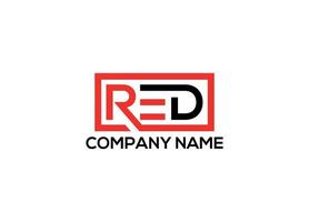 création de logo de lettre rouge avec modèle d'icône initiale moderne créatif vecteur