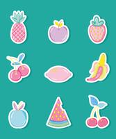 Collection de fruits Punchy Pastels vecteur