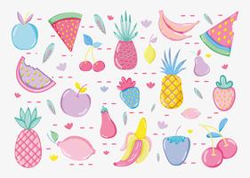 Collection de fruits Punchy Pastels vecteur