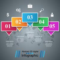 Style origami entreprise infographie illustration vectorielle. vecteur