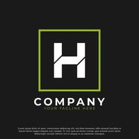 lettre simple h à l'intérieur du logo moderne carré. utilisable pour les logos d'entreprise et de marque. vecteur