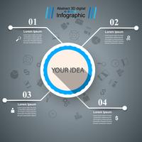 Abstract illustration numérique 3D infographique. vecteur