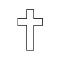 icônes de croix chrétienne sur illustration vectorielle fond blanc. symbole croisé de la crucifixion et de la foi.