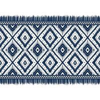 diamant bleu marine indigo sur fond blanc. motif oriental ethnique géométrique design traditionnel pour tapis papier peint vêtements emballage batik tissu tissu illustration vectorielle style de broderie vecteur