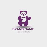 conception de vecteur de logo panda étonnante minimale