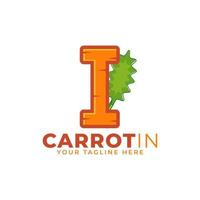 lettre initiale i vecteur de conception de logo de carotte. conçu pour la conception de sites Web, le logo, l'application, l'interface utilisateur