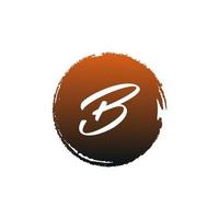 lettre b splash cercle. utilisable pour les logos d'affaires, de mariage, de maquillage et de mode. vecteur
