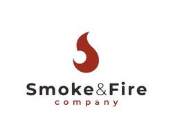 abstrait lettre initiale s fumée feu flamme logo design inspiration vecteur