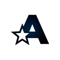 lettre un logo étoile. utilisable pour les logos gagnants, primés et premium. vecteur