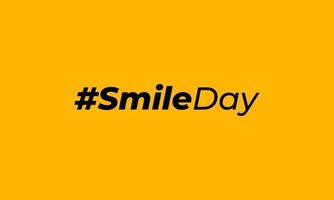 modèle de conception de la journée mondiale du sourire illustration vectorielle conception de voeux isolée sur fond jaune vecteur