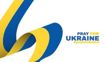 réaliste prier drapeau ukraine 3d vecteur de concept de prière sur fond blanc