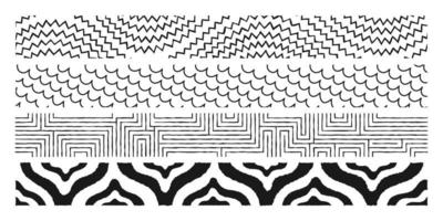 lignes et traits dans différents styles. parfait pour le lettrage et les illustrations. vecteur