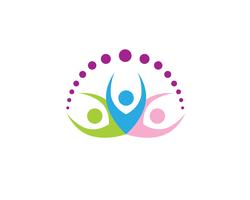 Modèle de vecteur de yoga santé logo