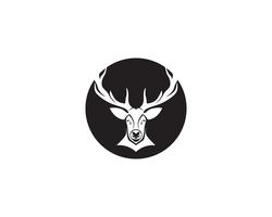 Tête de cerf logo vectoriel noir