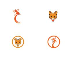 Fox logo illustrateur de modèle de vecteur