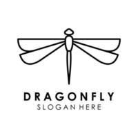 modèle de logo vectoriel dragon fly