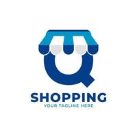 lettre initiale moderne q boutique et illustration vectorielle du logo du marché. parfait pour le commerce électronique, la vente, la réduction ou l'élément Web du magasin vecteur