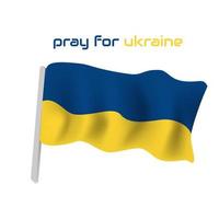 priez pour l'Ukraine. concept de crise en ukraine. vecteur drapeau ukraine