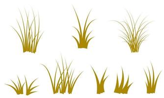 silhouette de vecteur d'herbe brune
