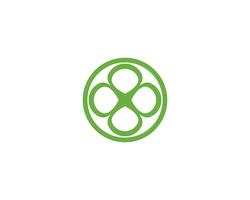 Modèle de logo Green Clover Leaf vecteur