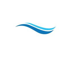 vague eau logo plage bleu vecteur