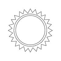 Signe symbole icône soleil vecteur