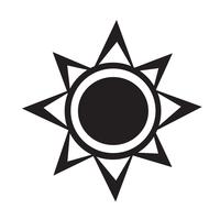 Signe symbole icône soleil vecteur