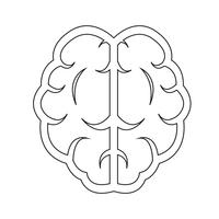 Signe de symbole icône cerveau vecteur