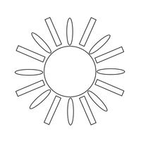 Signe symbole icône soleil vecteur