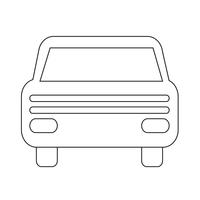 Signe de symbole d&#39;icône de voiture vecteur