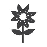 Signe symbole fleur icône vecteur