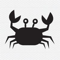 signe de symbole icône de crabe vecteur