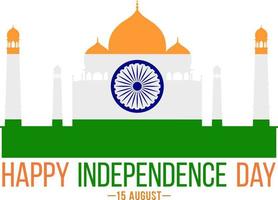 bonne fête de l'indépendance de l'inde vecteur