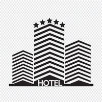 Signe de symbole d&#39;icône d&#39;hôtel vecteur